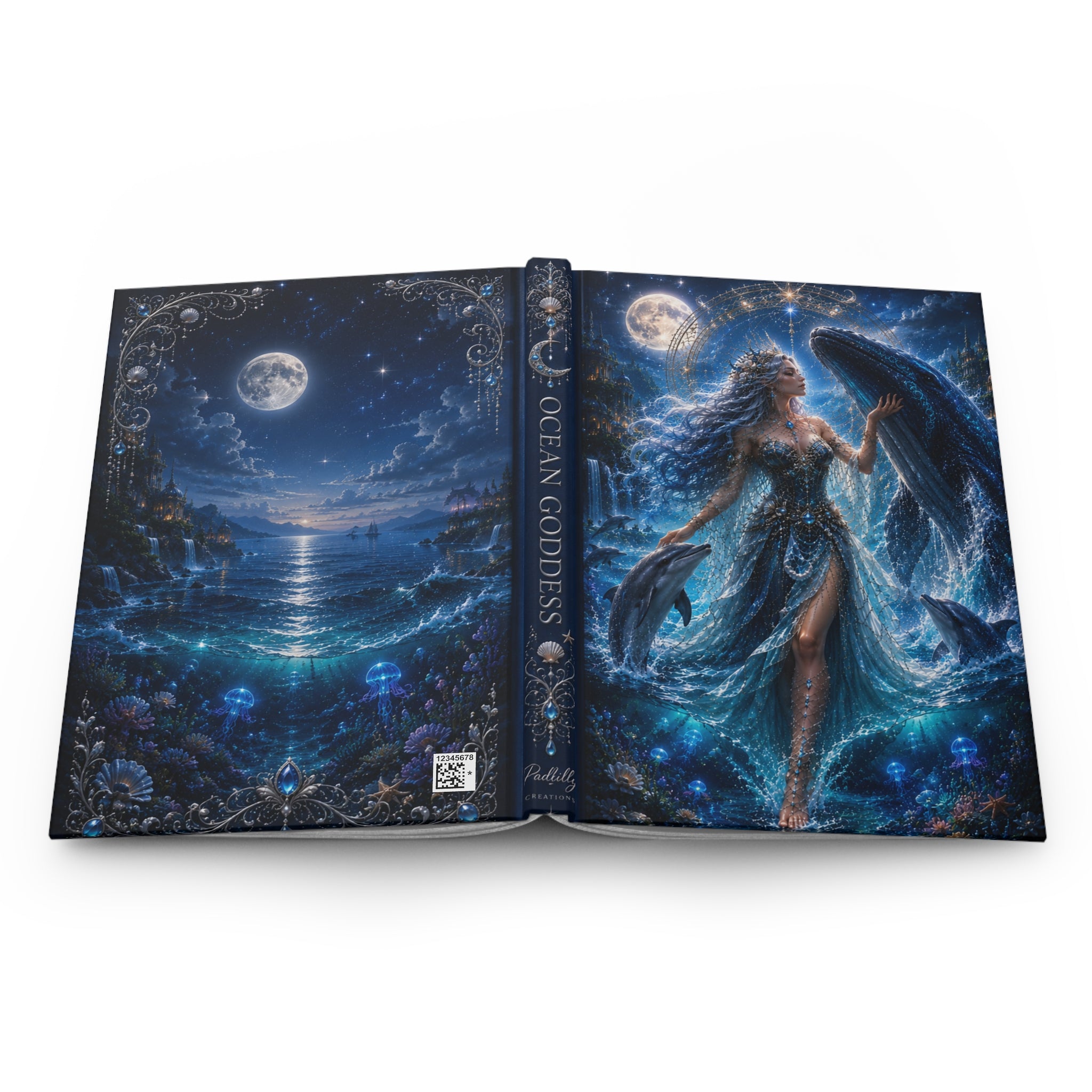 Ocean Goddess Hardcover Journal — Fantasy  Notebook for Dreams & Journaling
