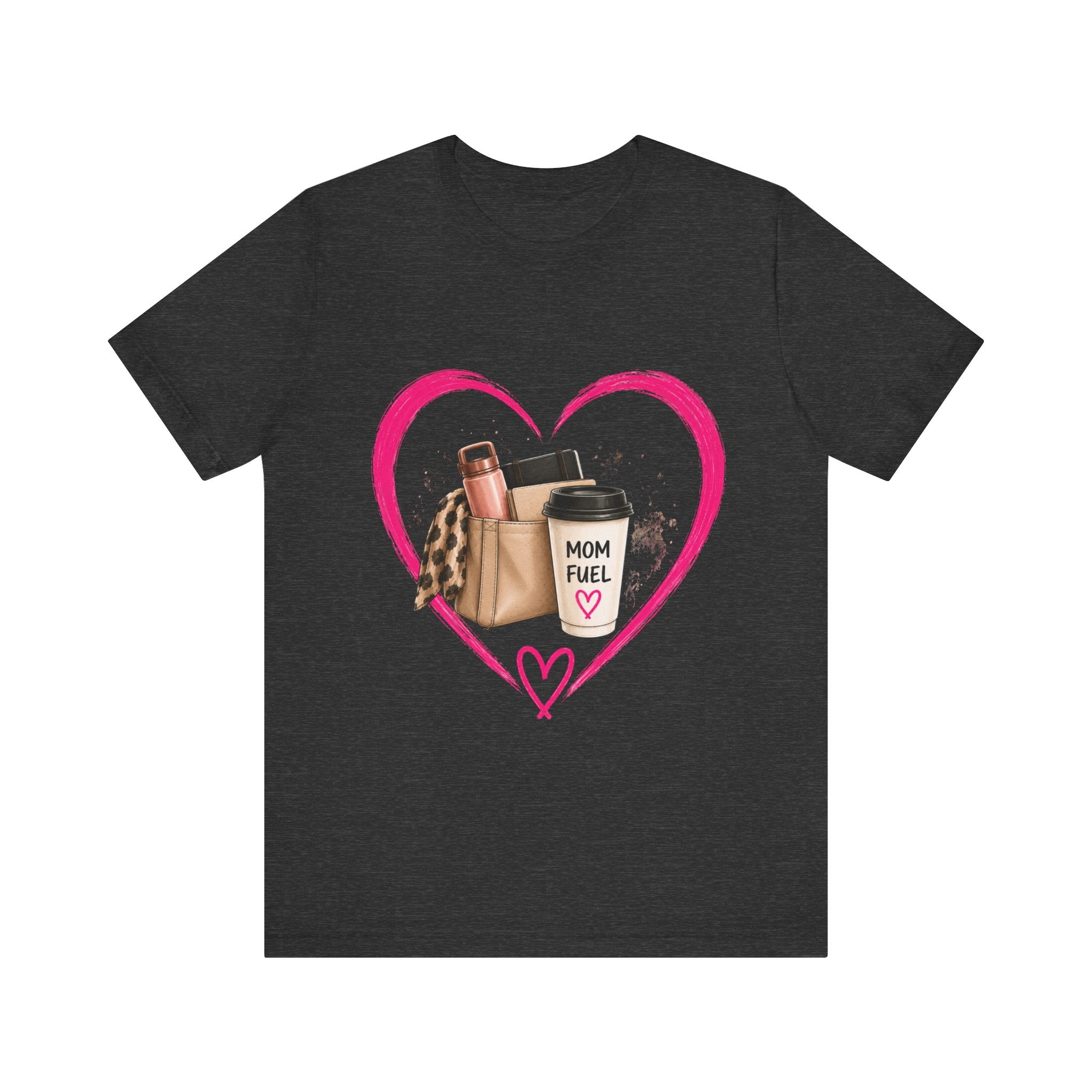 Mom Fuel coffee cup heart T-Shirt | mom life, latte design