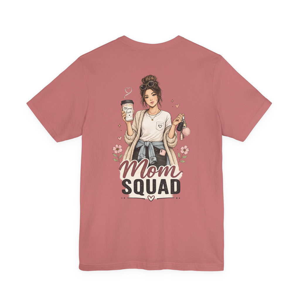 Mom Squad Mom Illustration T-Shirt | Coffee Mom Shirt
