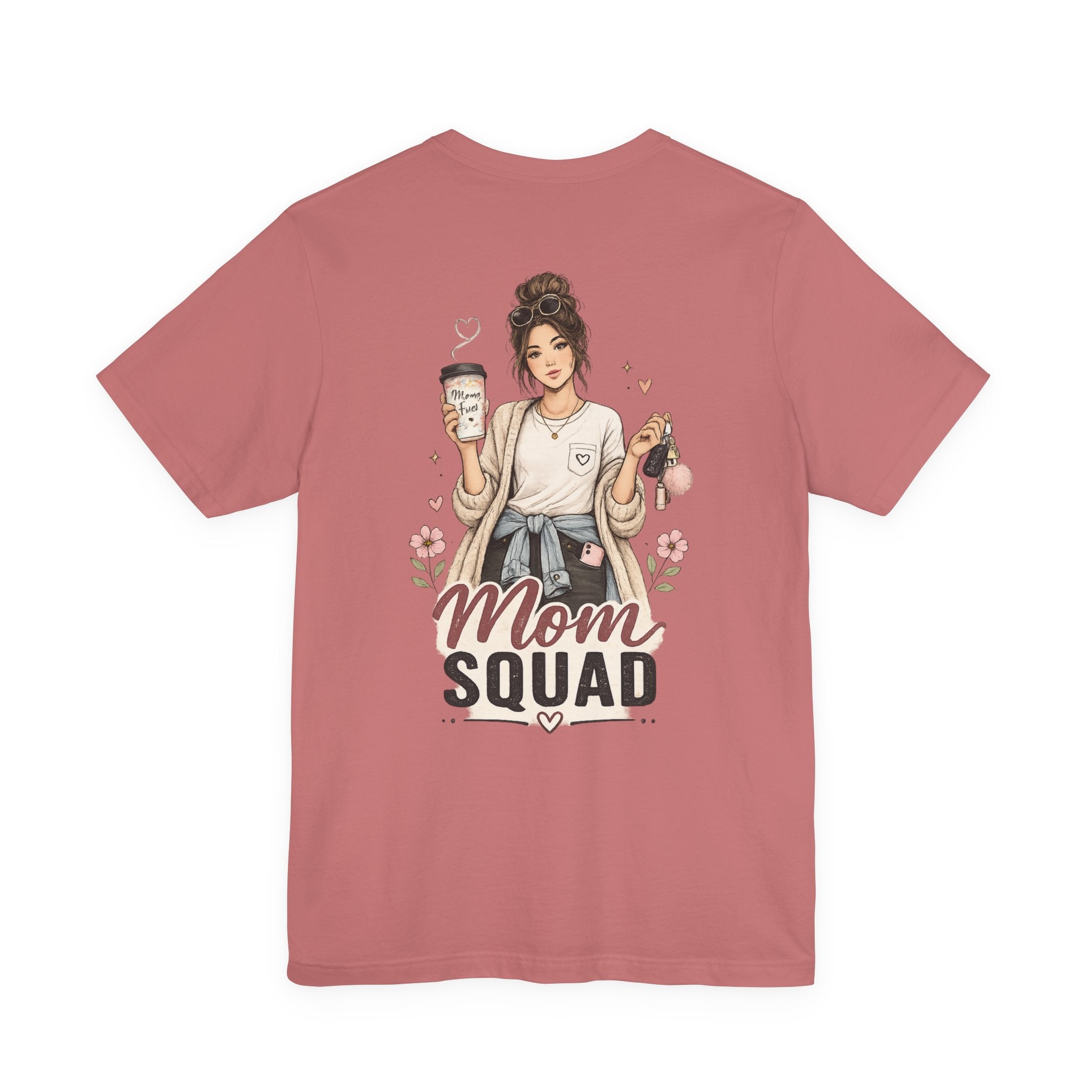 Mom Squad Mom Illustration T-Shirt | Coffee Mom Shirt