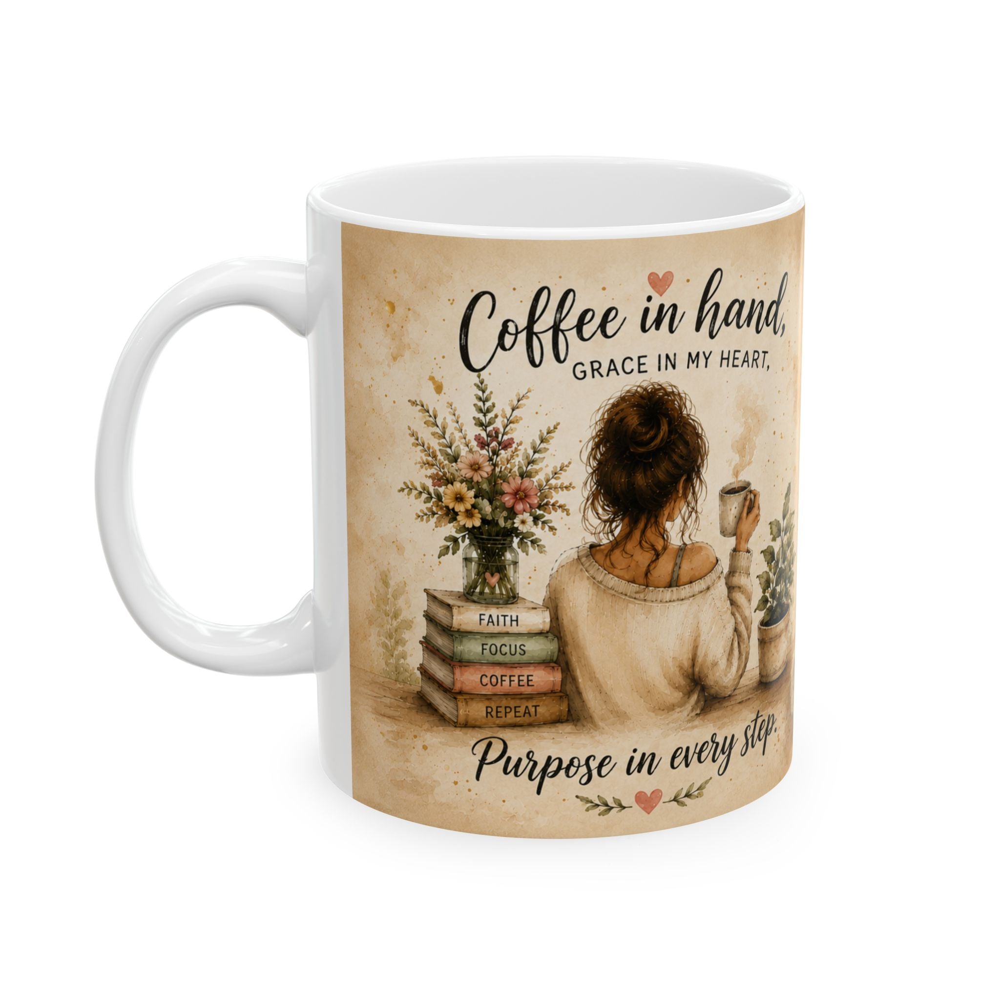 Inspirational Cozy Mug — "Find Joy in the Little Moments" Ceramic Coffee Cup
