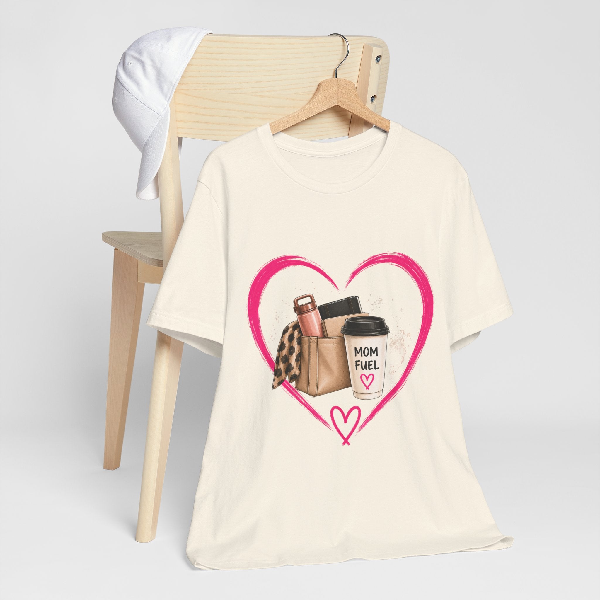 Mom Fuel coffee cup heart T-Shirt | mom life, latte design