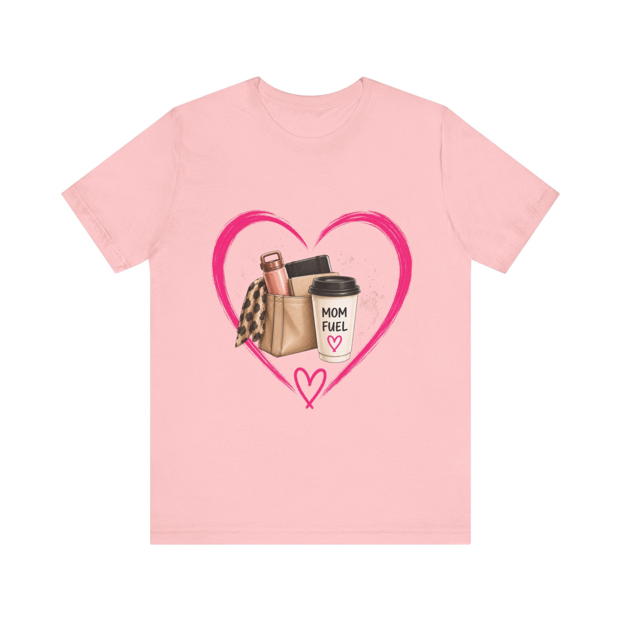Mom Fuel coffee cup heart T-Shirt | mom life, latte design