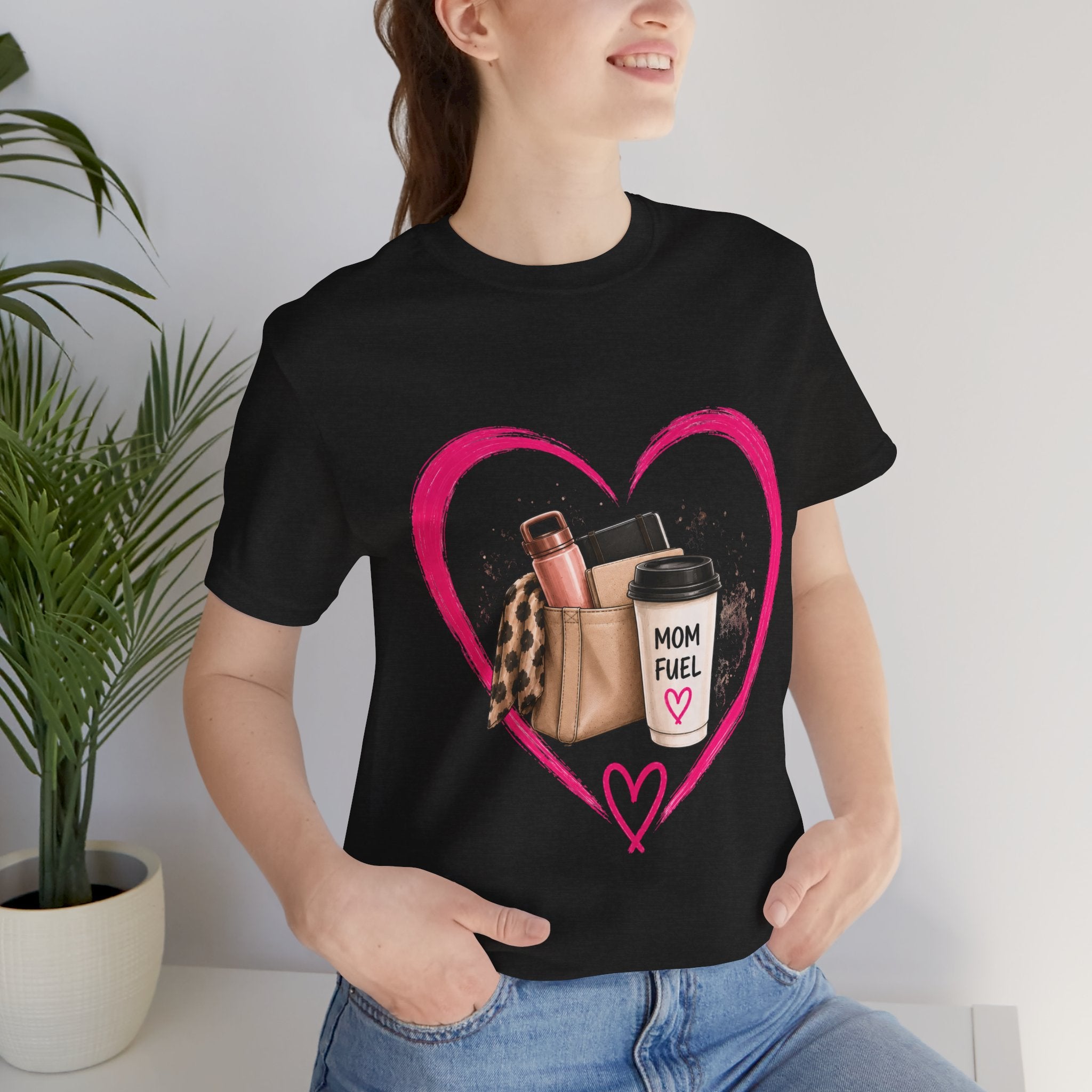 Mom Fuel coffee cup heart T-Shirt | mom life, latte design