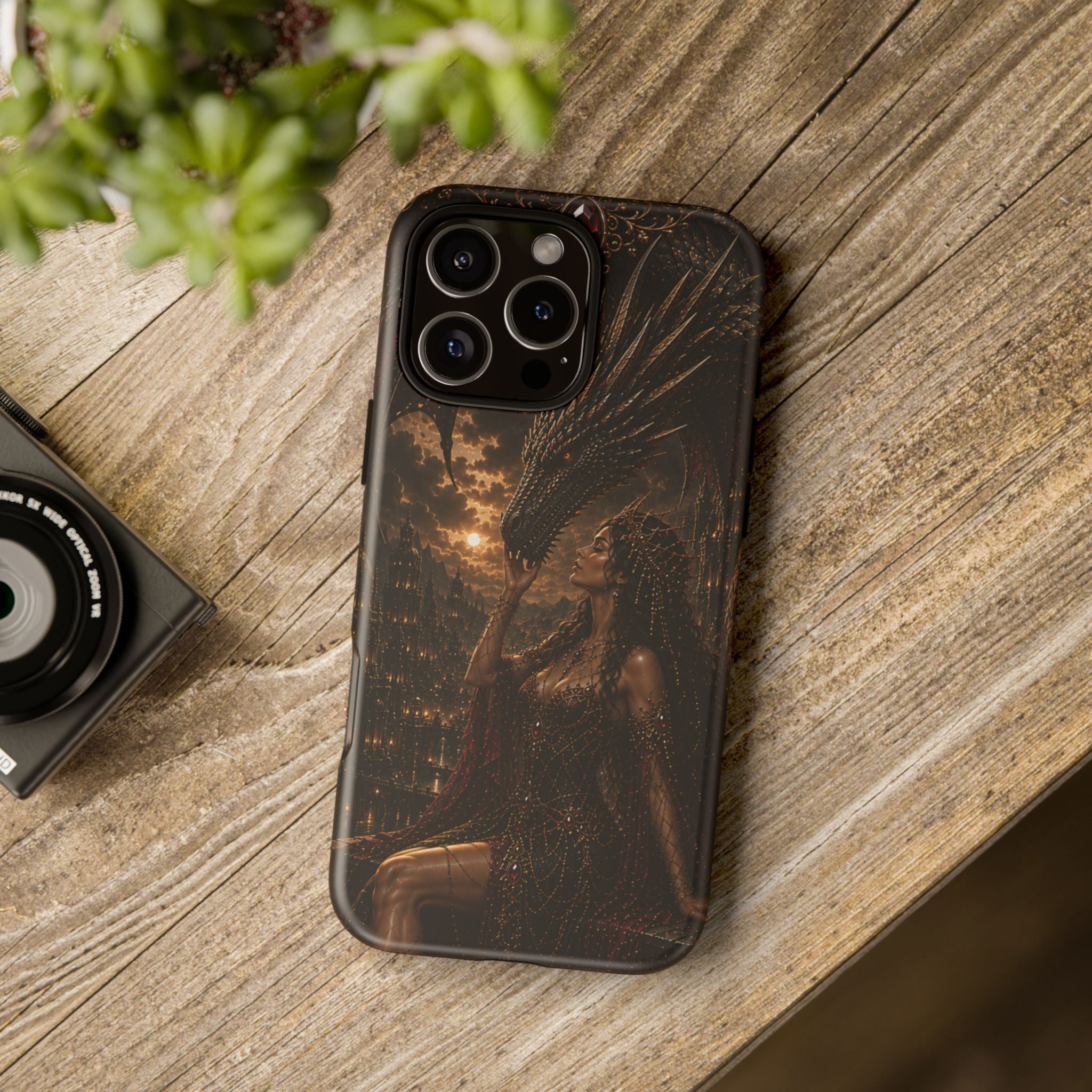Dragon Goddess Phone Case — Dark Fantasy Protective iPhone Cover