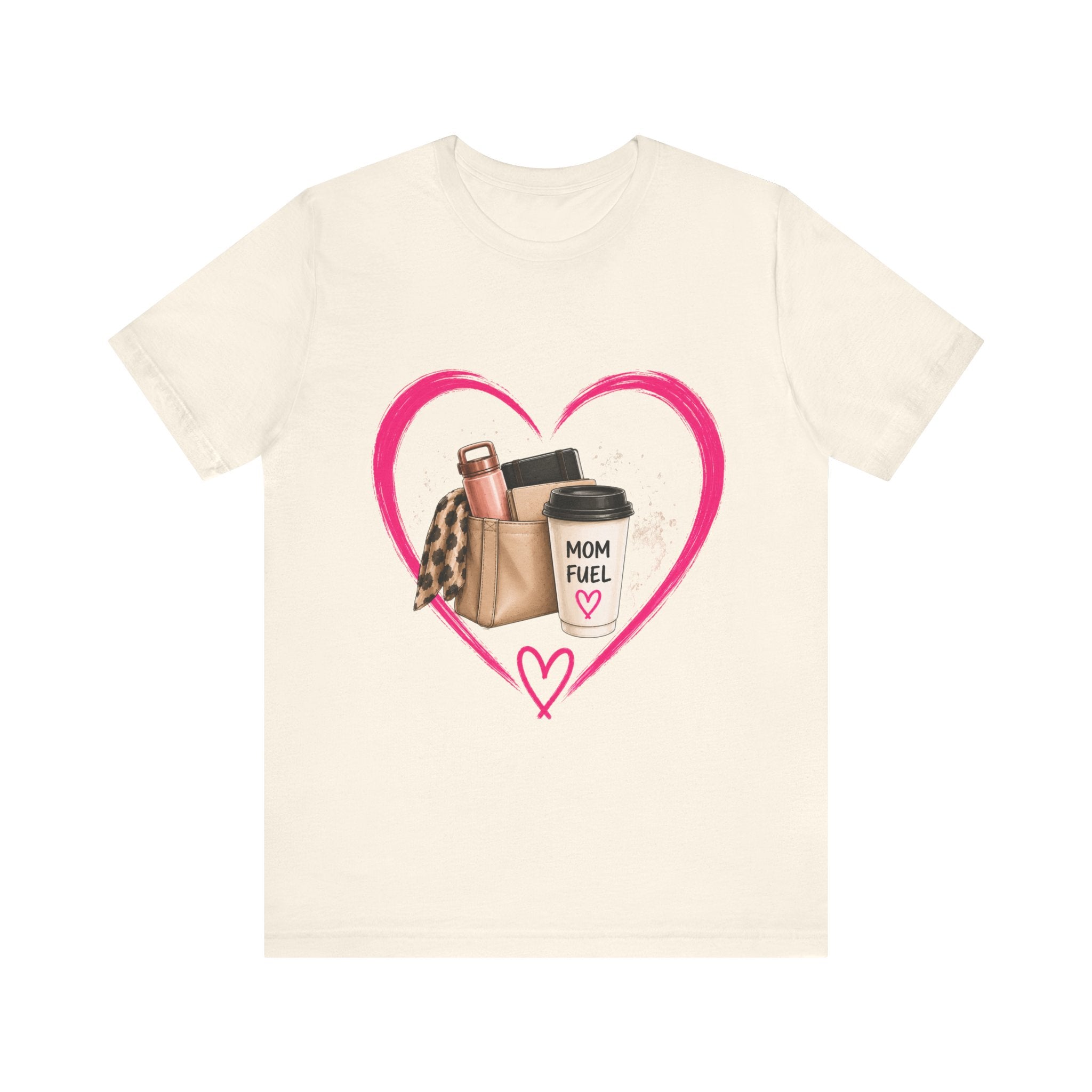 Mom Fuel coffee cup heart T-Shirt | mom life, latte design