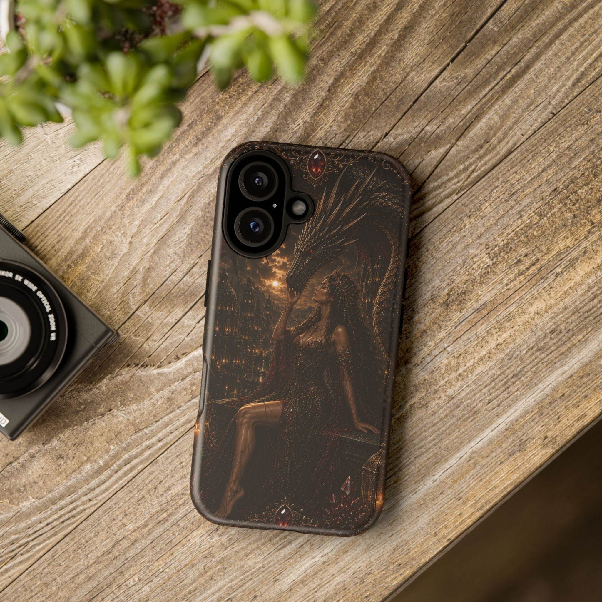 Dragon Goddess Phone Case — Dark Fantasy Protective iPhone Cover