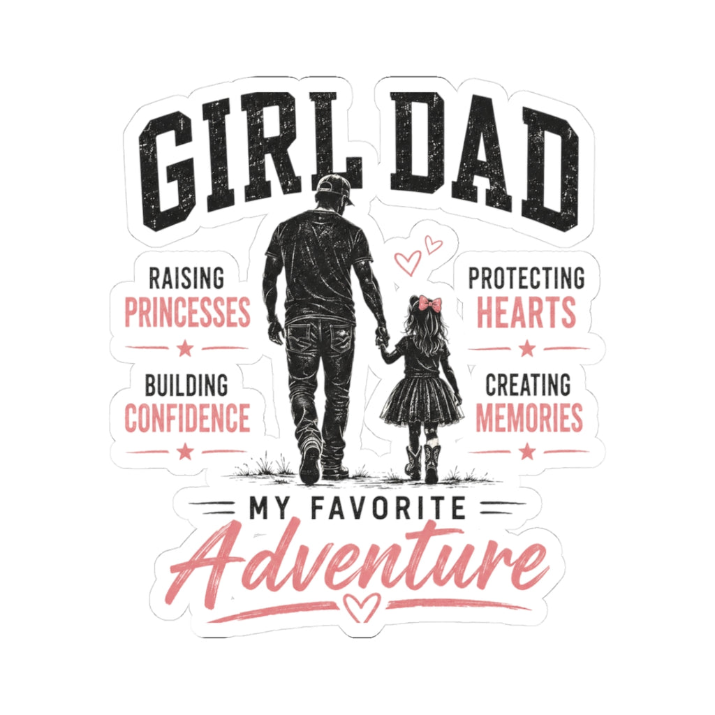 Girl Dad My Favorite Adventure sticker | vinyl kiss-cut decal