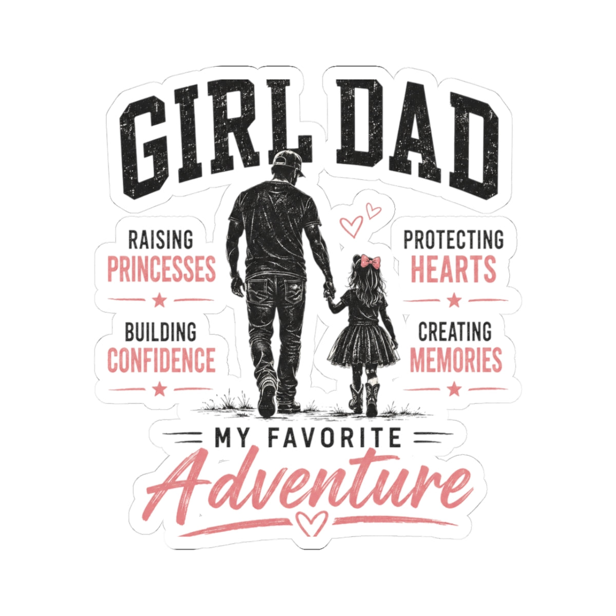 Girl Dad My Favorite Adventure sticker | vinyl kiss-cut decal