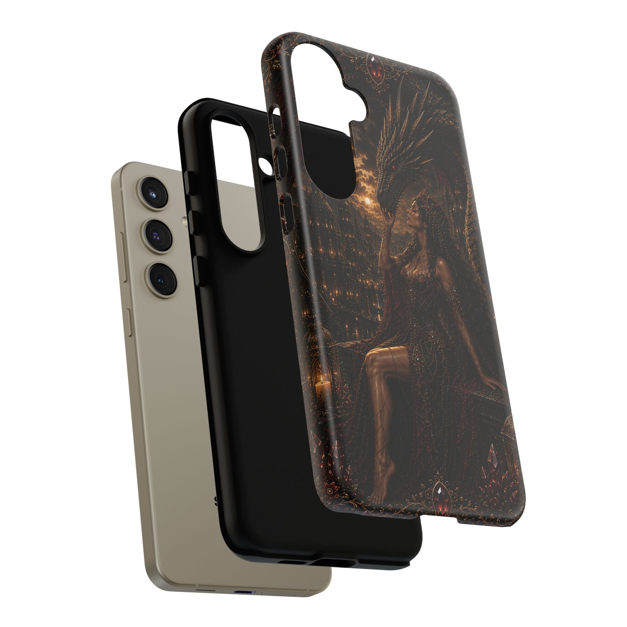 Dragon Goddess Phone Case — Dark Fantasy Protective iPhone Cover