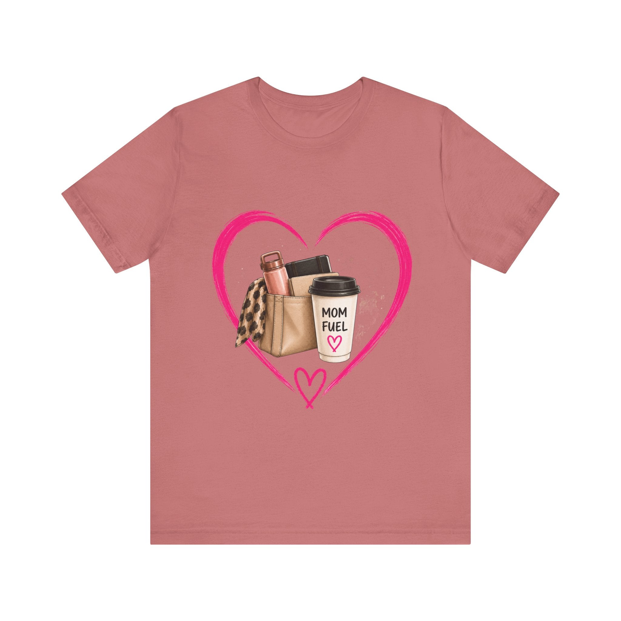 Mom Fuel coffee cup heart T-Shirt | mom life, latte design