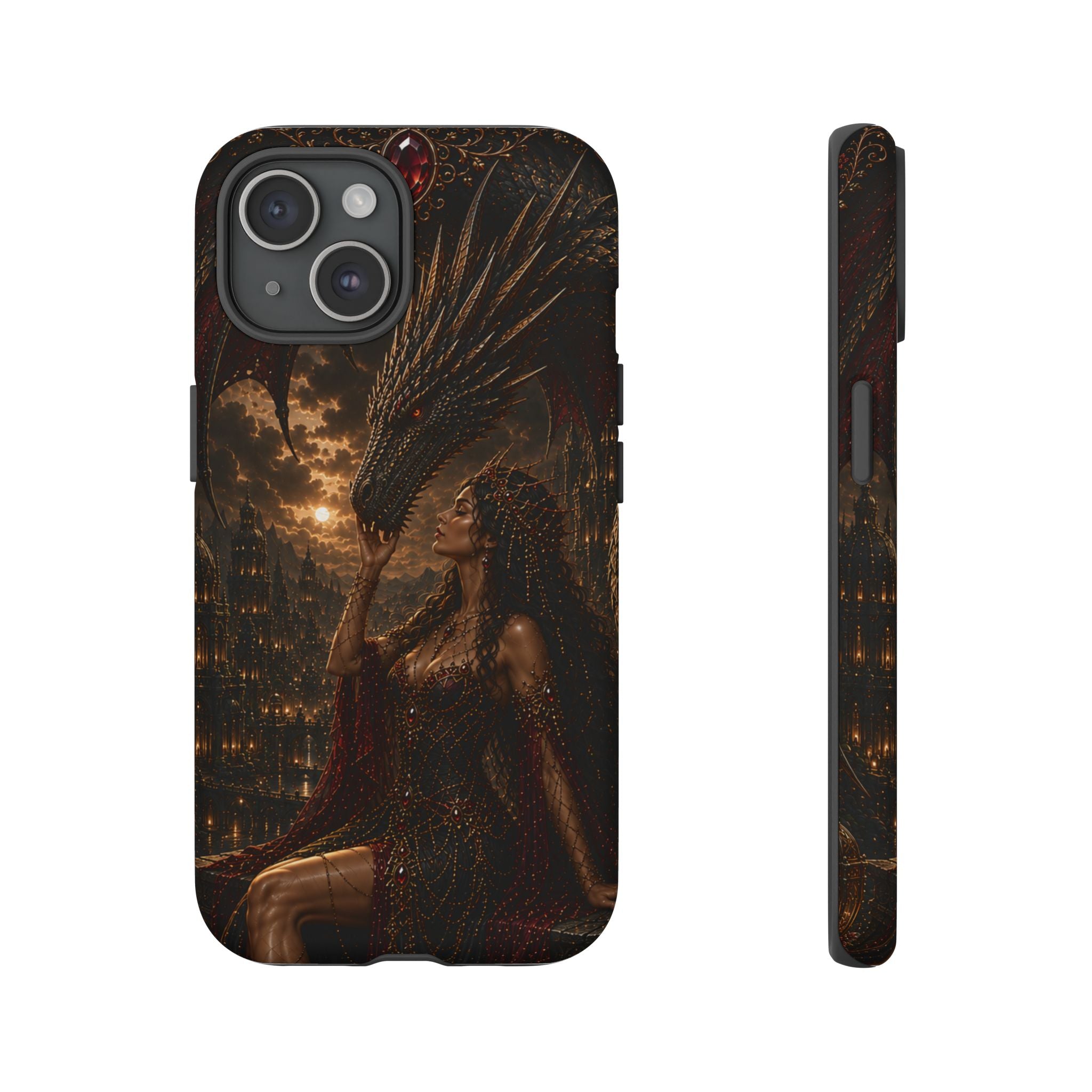Dragon Goddess Phone Case — Dark Fantasy Protective iPhone Cover