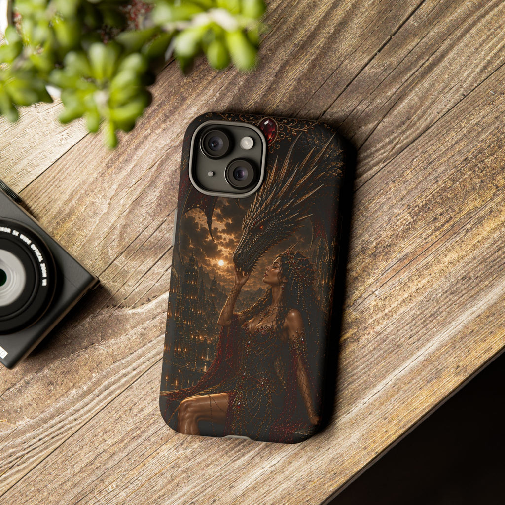 Dragon Goddess Phone Case — Dark Fantasy Protective iPhone Cover