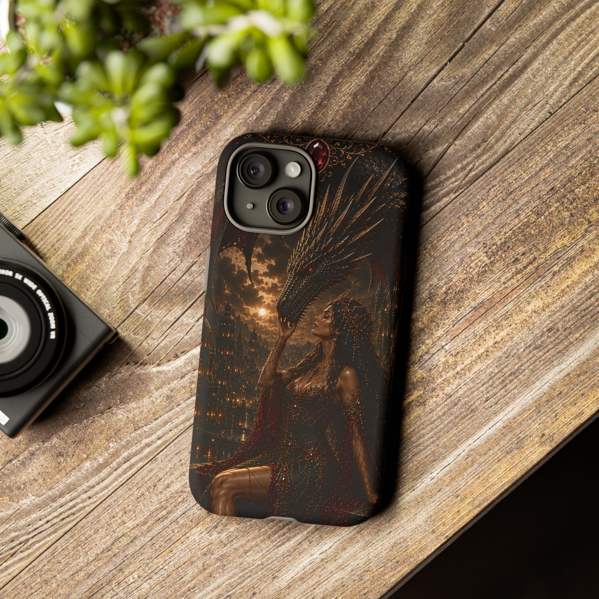 Dragon Goddess Phone Case — Dark Fantasy Protective iPhone Cover