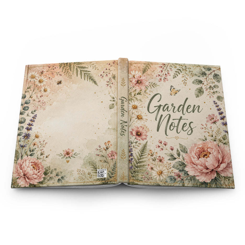 Garden Notes Hardcover Journal — Floral Gardening Notebook for Plant Lovers