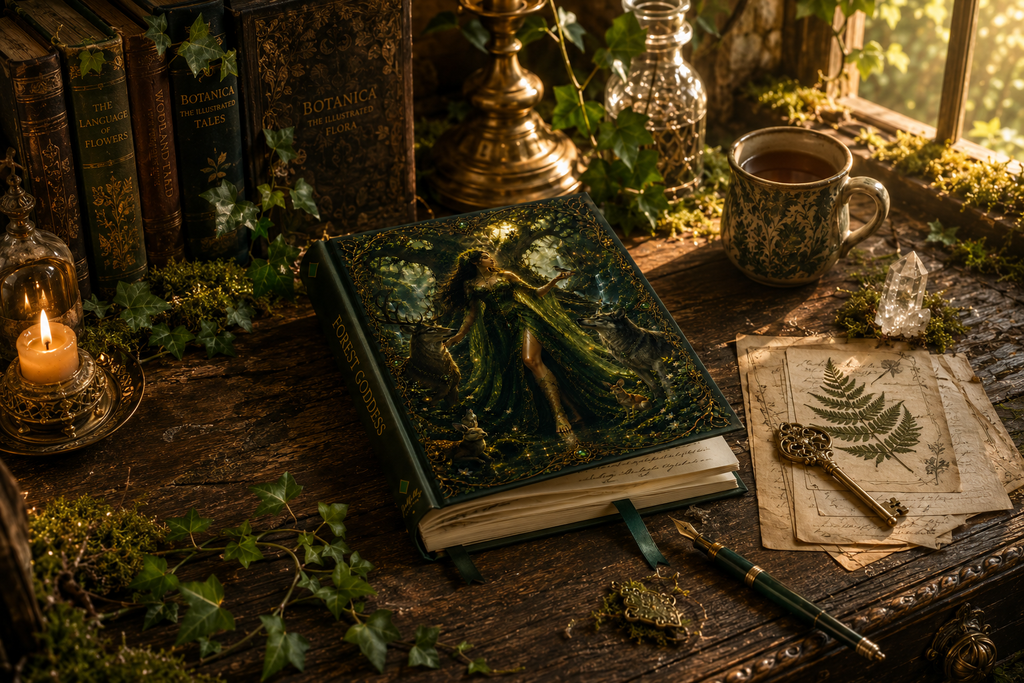 Hardcover Journal — Forest Goddess Fantasy Notebook