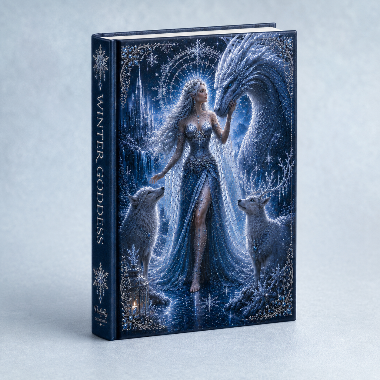 Winter Goddess Journal — Fantasy Ice Goddess Hardcover Notebook