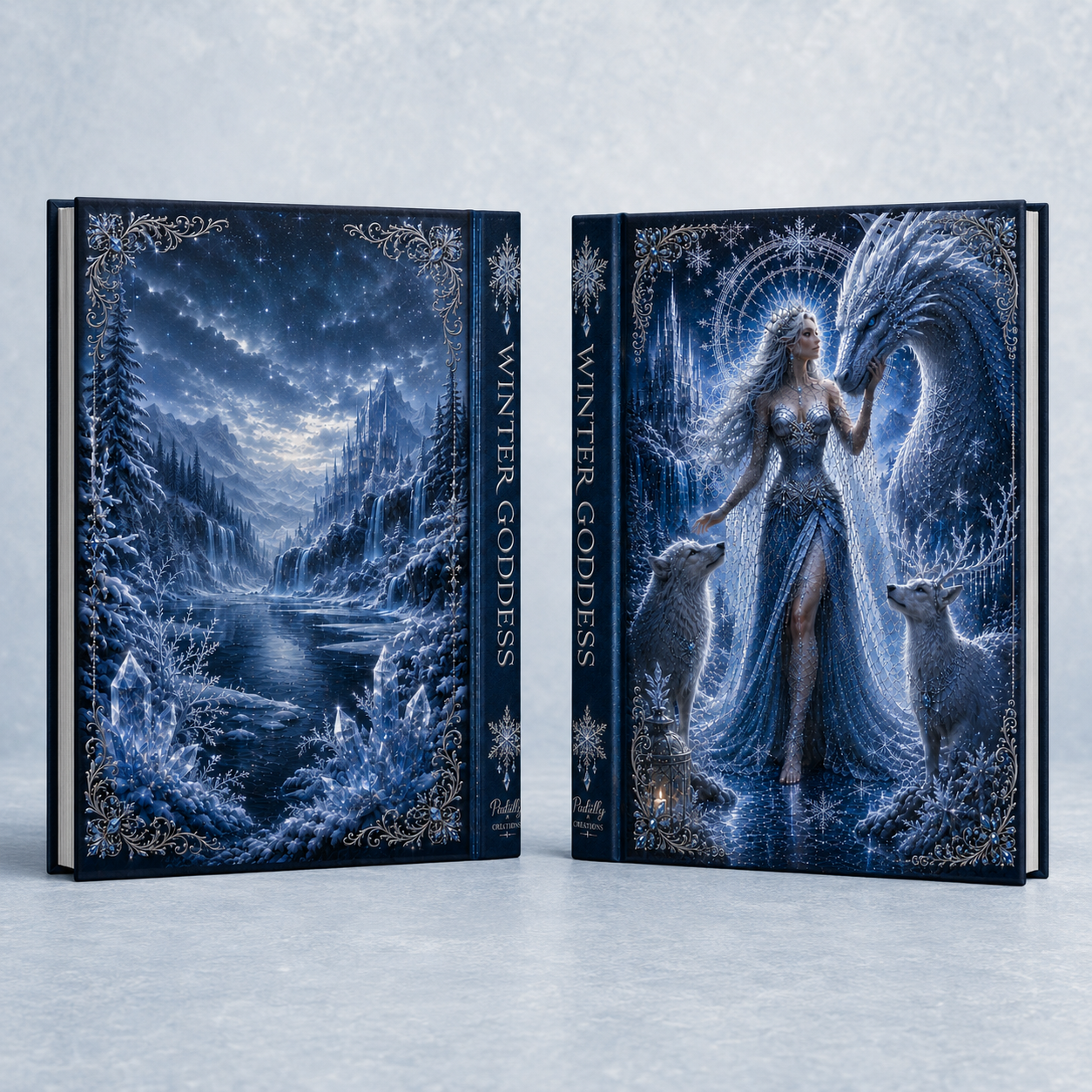 Winter Goddess Journal — Fantasy Ice Goddess Hardcover Notebook