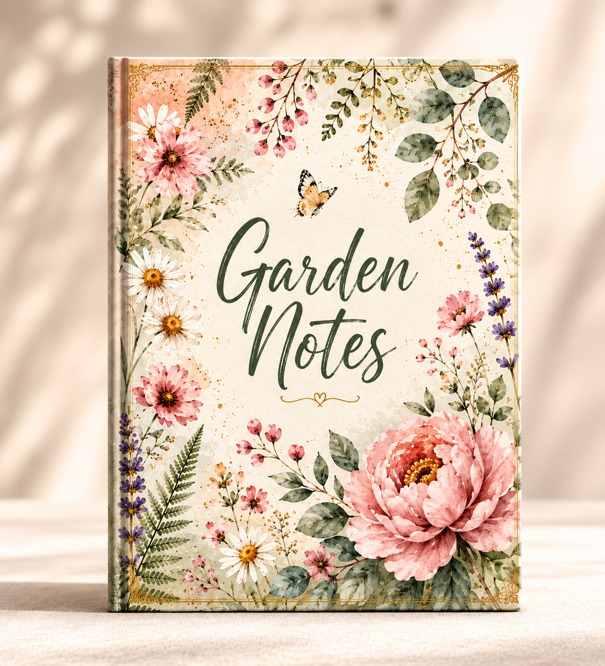 Garden Notes Hardcover Journal — Floral Gardening Notebook for Plant Lovers