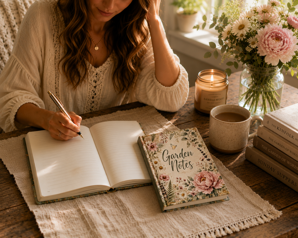 Garden Notes Hardcover Journal — Floral Gardening Notebook for Plant Lovers