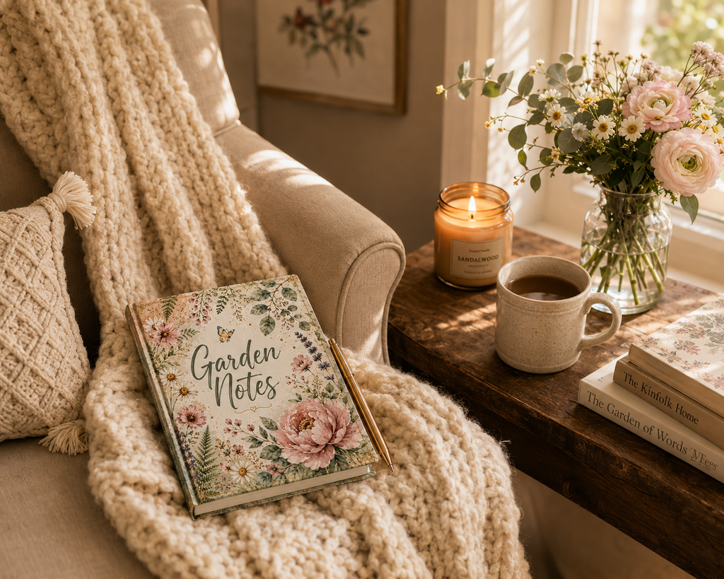 Garden Notes Hardcover Journal — Floral Gardening Notebook for Plant Lovers