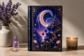 Celestial Moonlit Fantasy Hardcover Journal – Starry Night Dreamscape Notebook