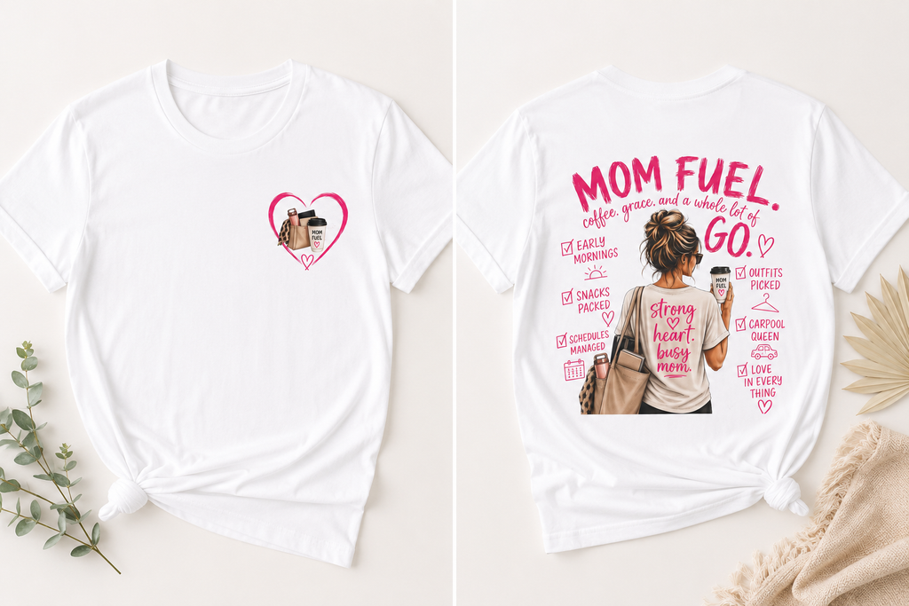 Coffee And Heart Graphic T-Shirt | Mini Chest Design