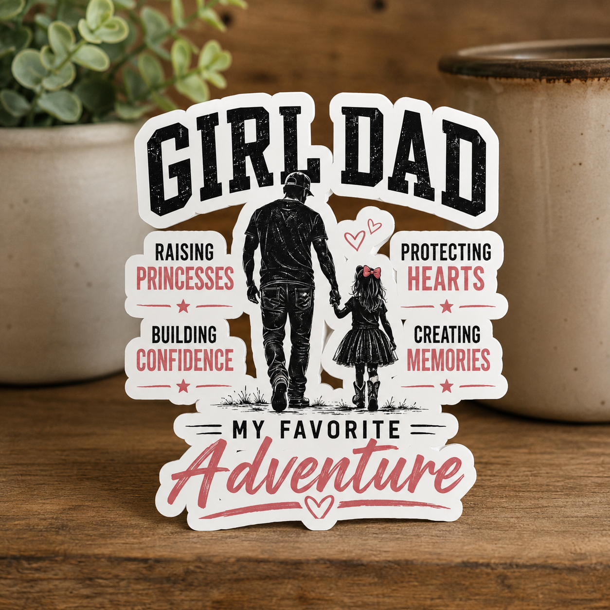 Girl Dad My Favorite Adventure sticker | vinyl kiss-cut decal