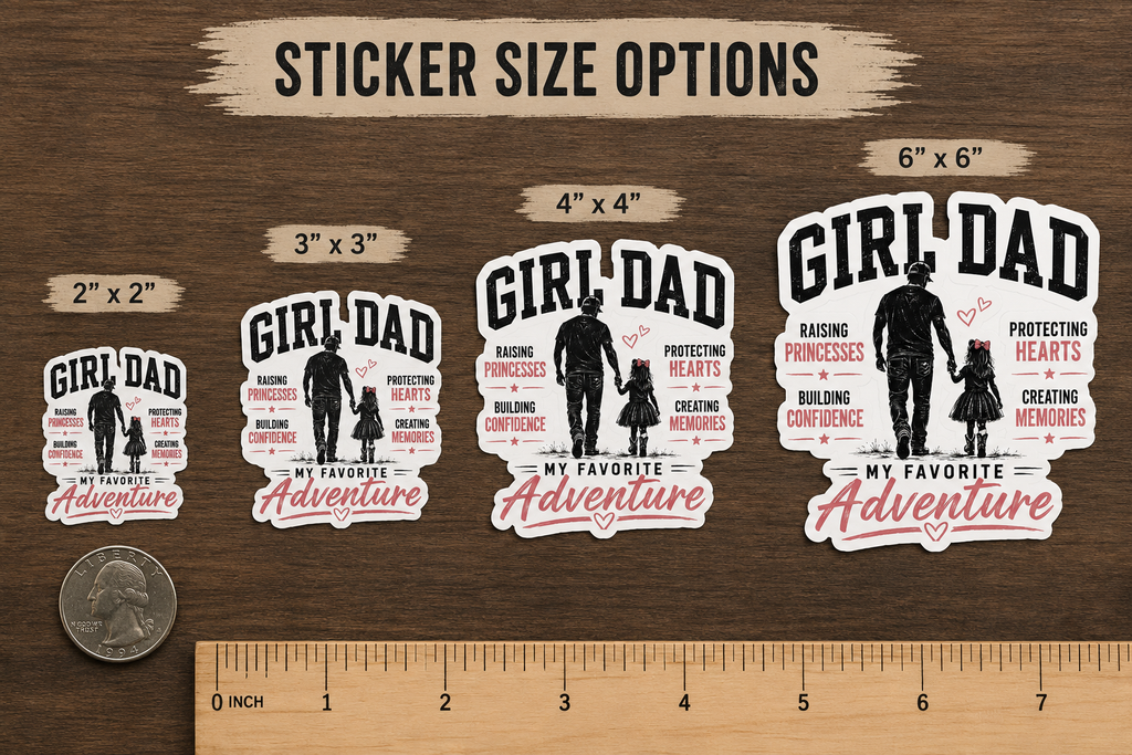Girl Dad My Favorite Adventure sticker | vinyl kiss-cut decal