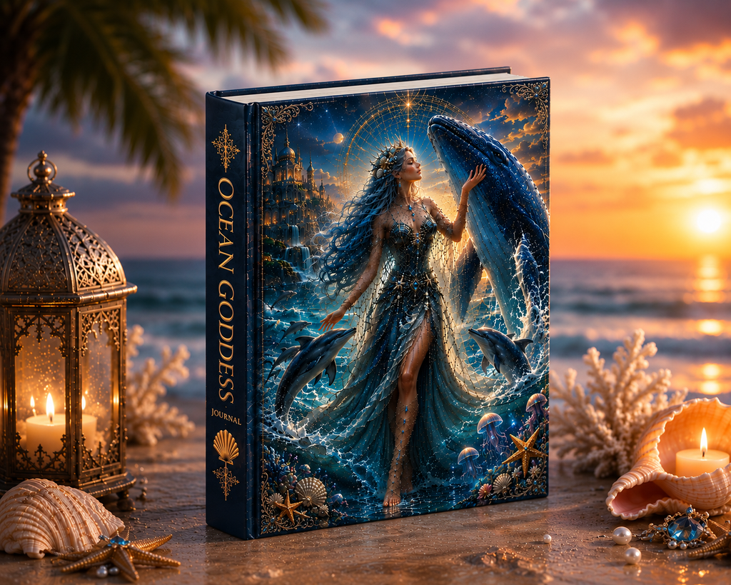 Ocean Goddess Hardcover Journal — Fantasy  Notebook for Dreams & Journaling
