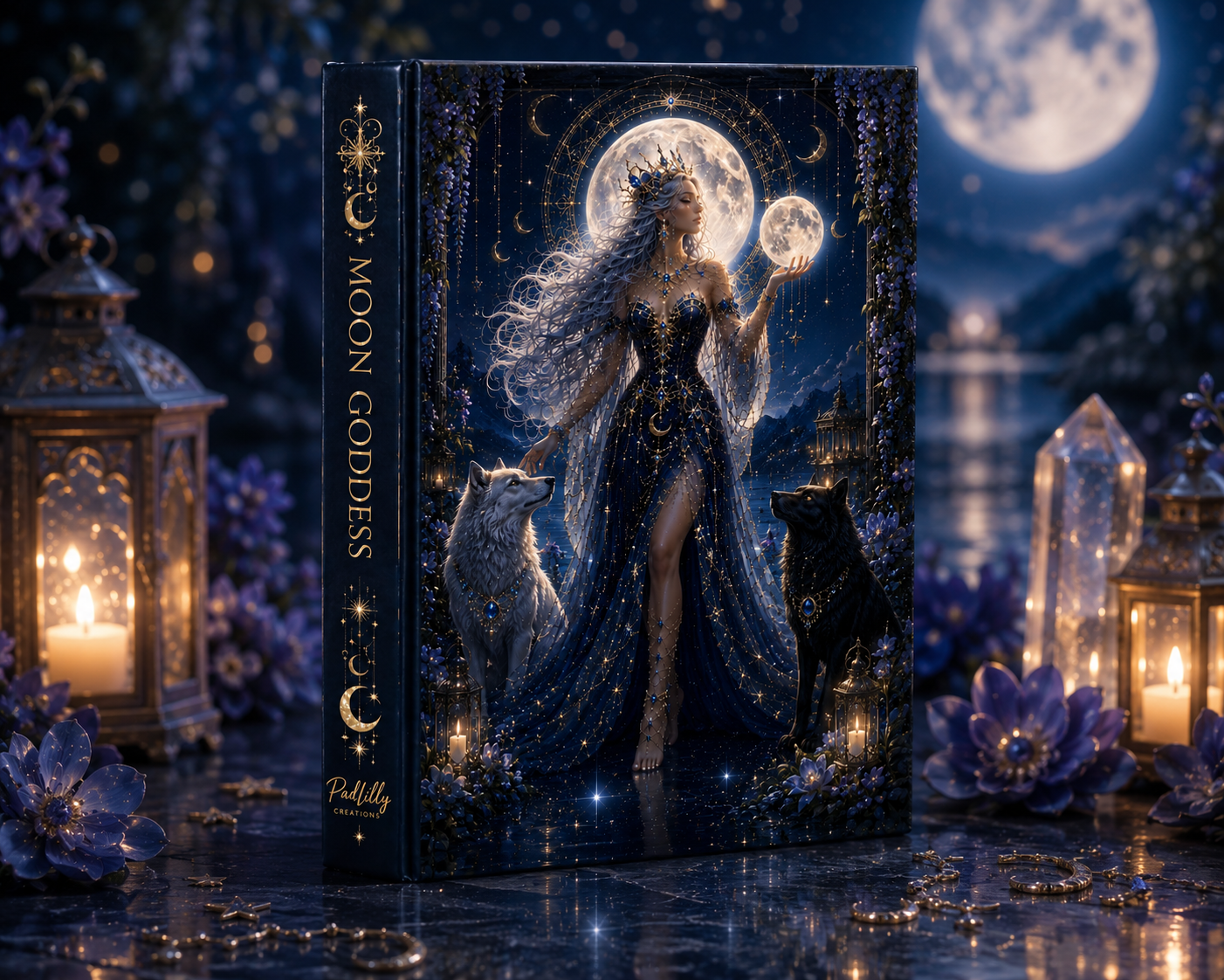 Moon Goddess Journal — Fantasy Hardcover Notebook for Witches & Dreamers
