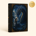 Water Dragon & Fairy Hardcover Journal — Moonlit Fantasy Notebook for Writing, Sketching, Gifts