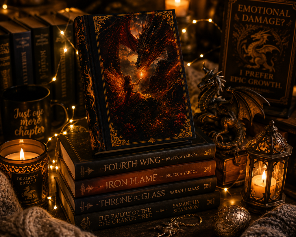 Dragon and Fairy Fantasy Artwork Hardcover Journal | Mythical Dragon Notebook