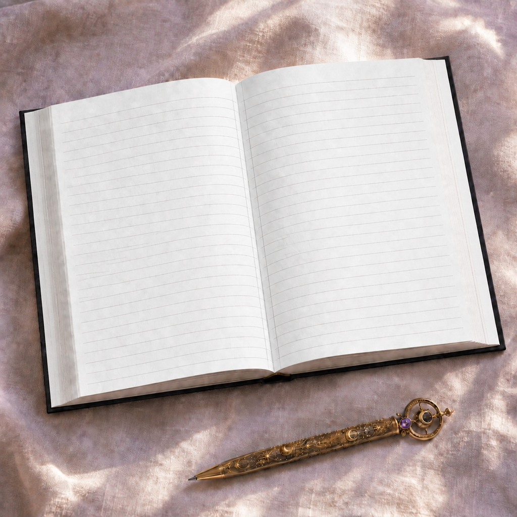 Galaxy Goddess Hardcover Journal — Starry Night Fantasy Notebook