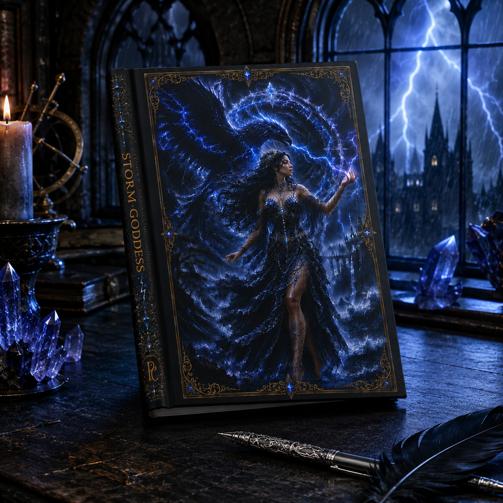 Storm Goddess Hardcover Journal | Gothic Fantasy Notebook