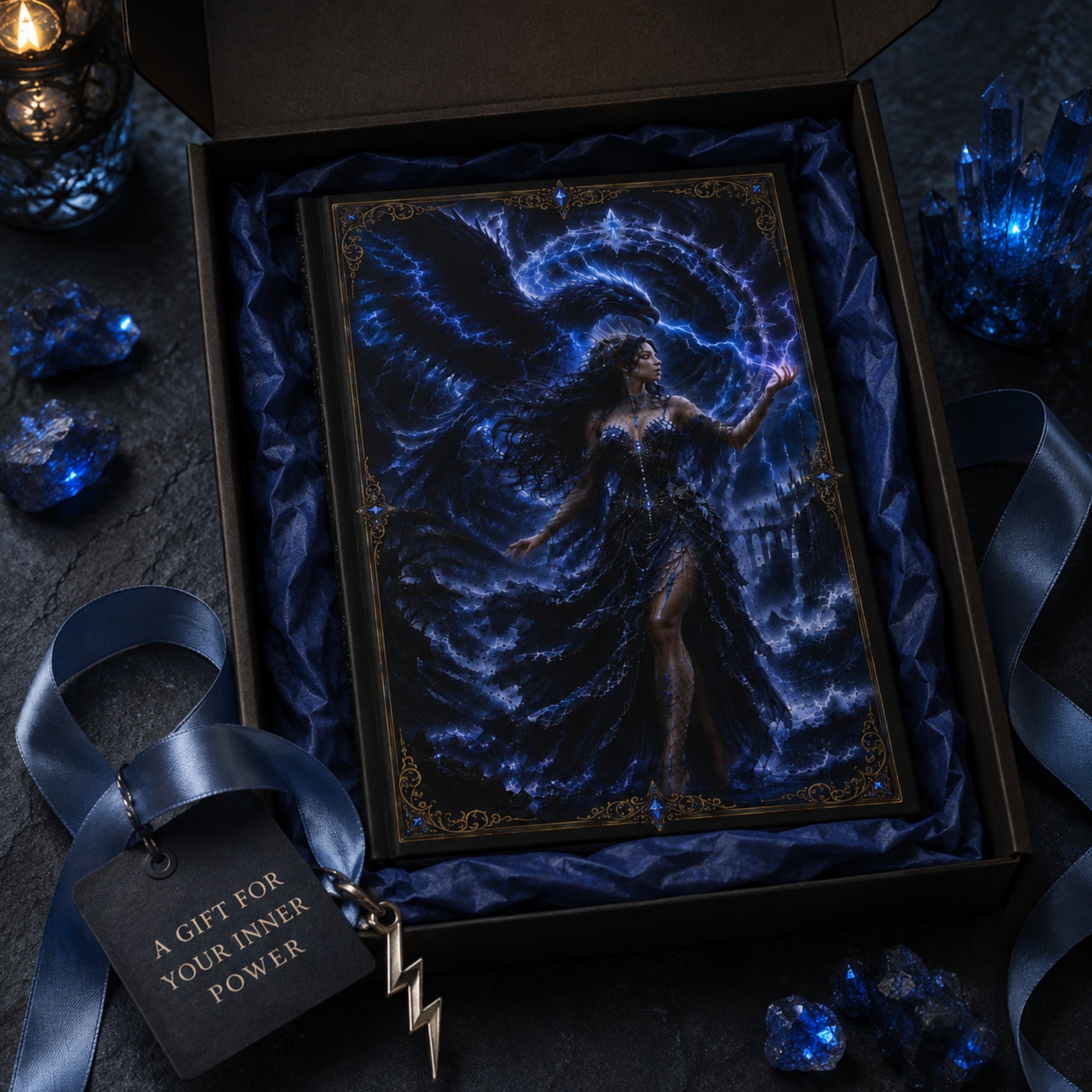 Storm Goddess Hardcover Journal | Gothic Fantasy Notebook