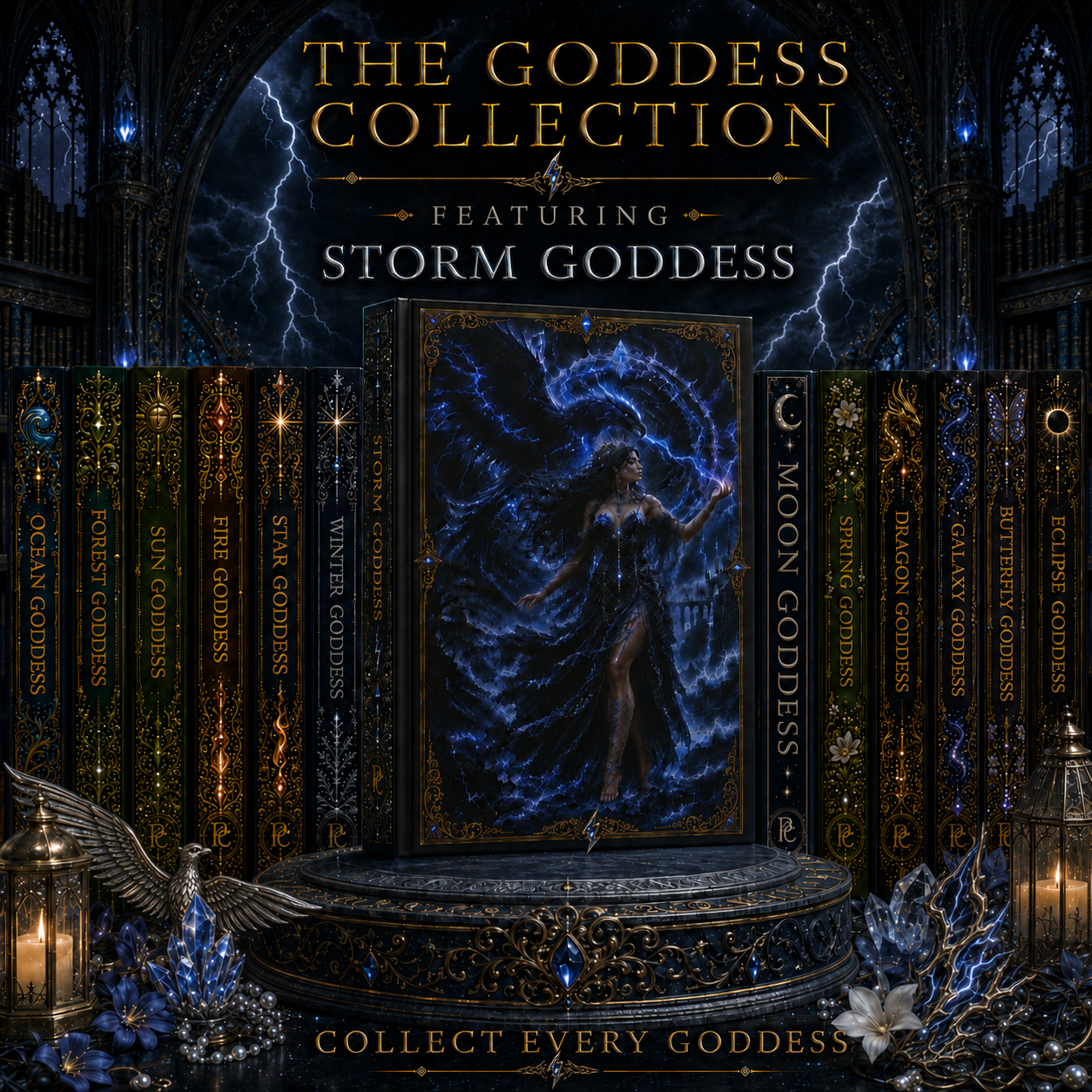 Storm Goddess Hardcover Journal | Gothic Fantasy Notebook