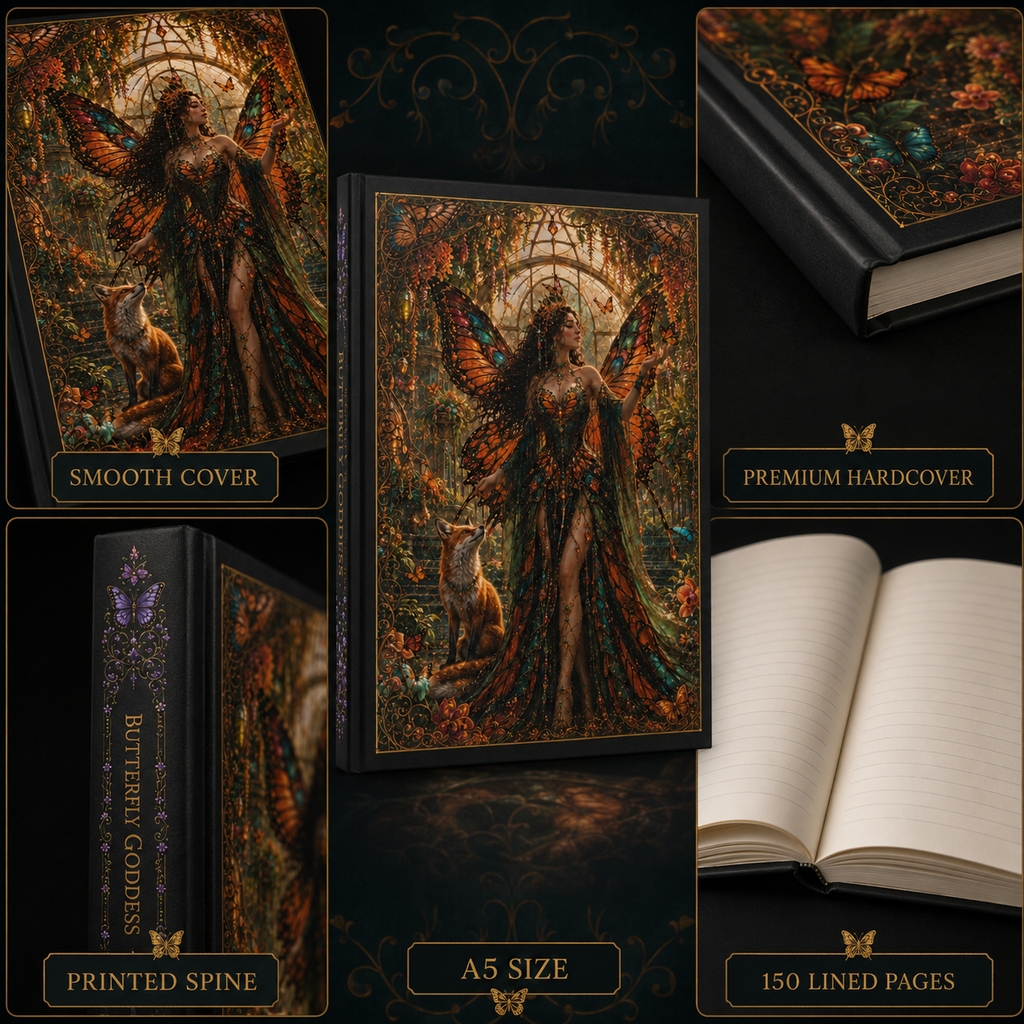 Butterfly Goddess Journal — Enchanted Butterfly Hardcover Notebook