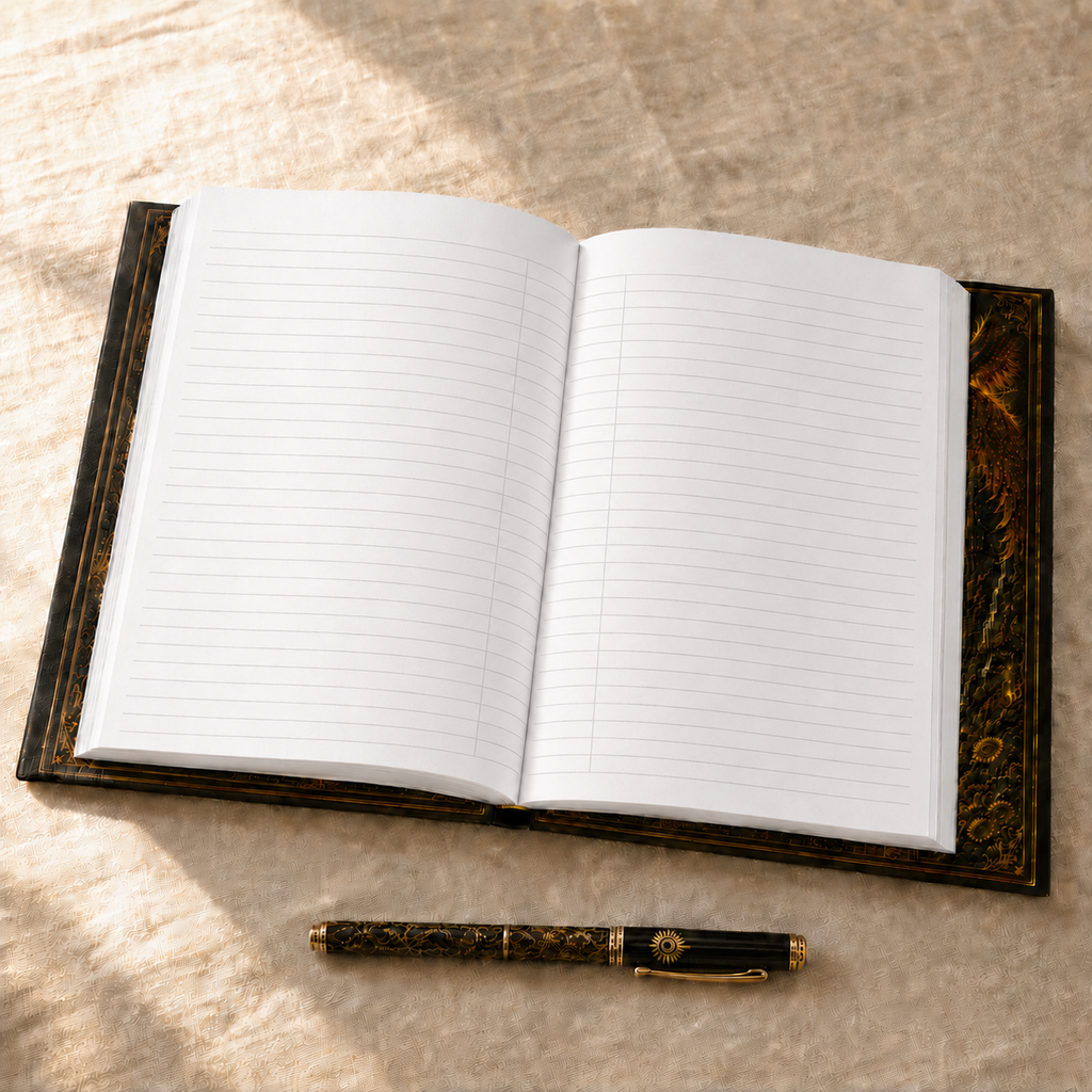 Mystic Sun Goddess Hardcover Journal — Gold Occult Art Notebook