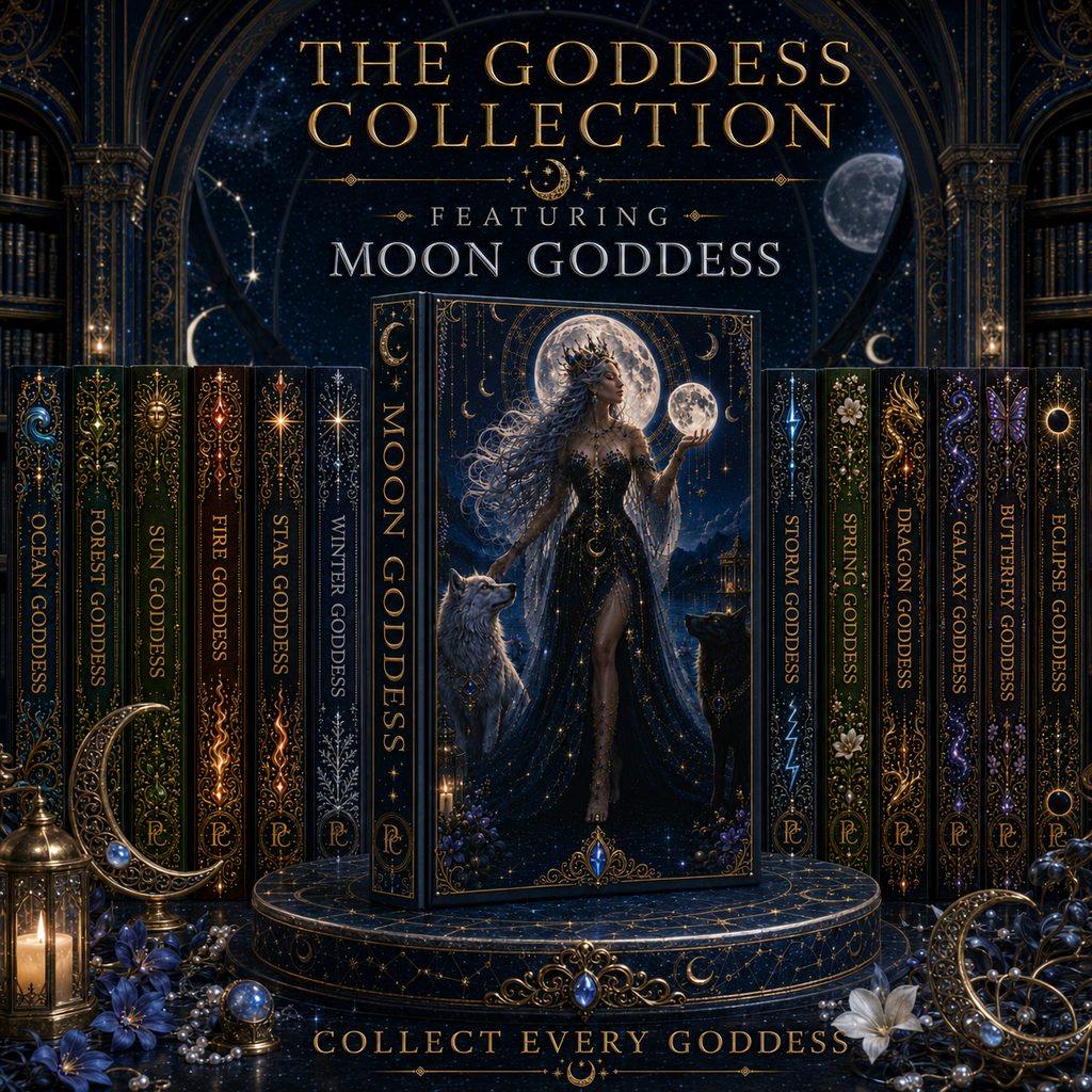 Moon Goddess Hardcover Journal — Fantasy Night Sky Notebook for Writing & Dreaming