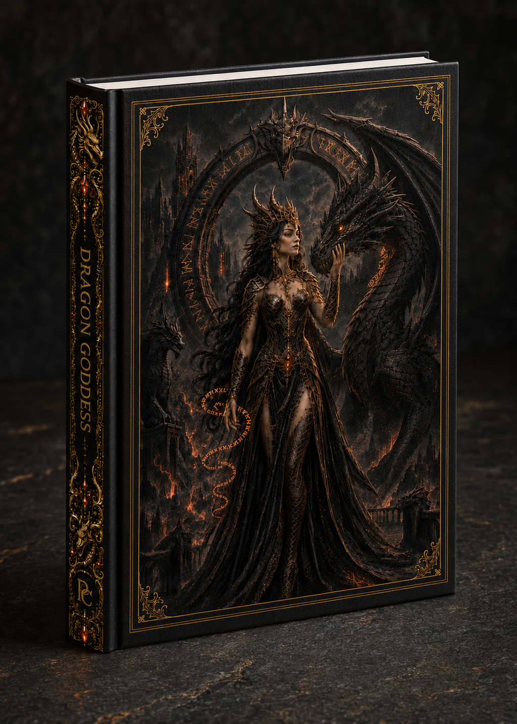 Dragon Goddess Hardcover Journal | Gothic Fantasy Matte Notebook