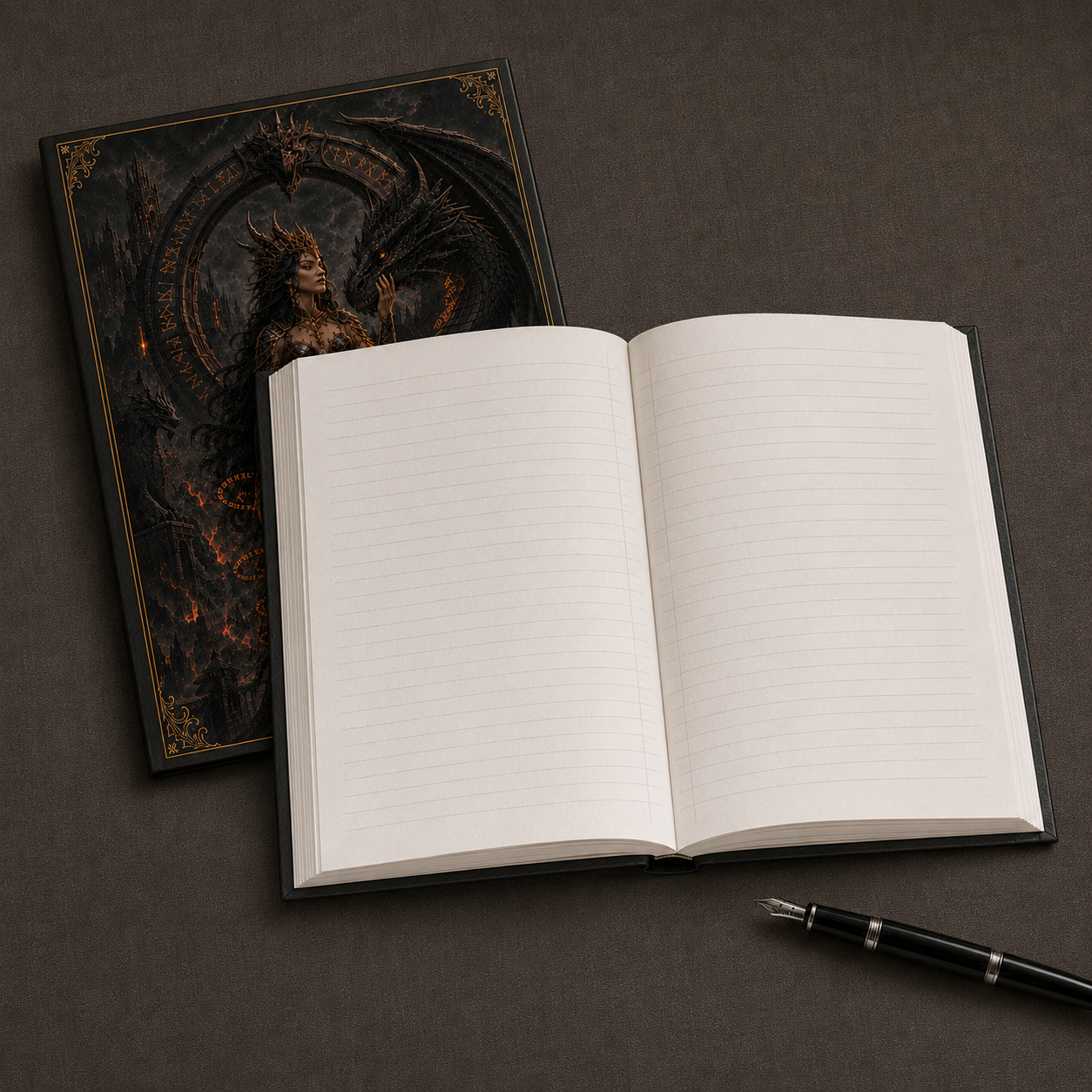 Dragon Goddess Hardcover Journal | Gothic Fantasy Matte Notebook