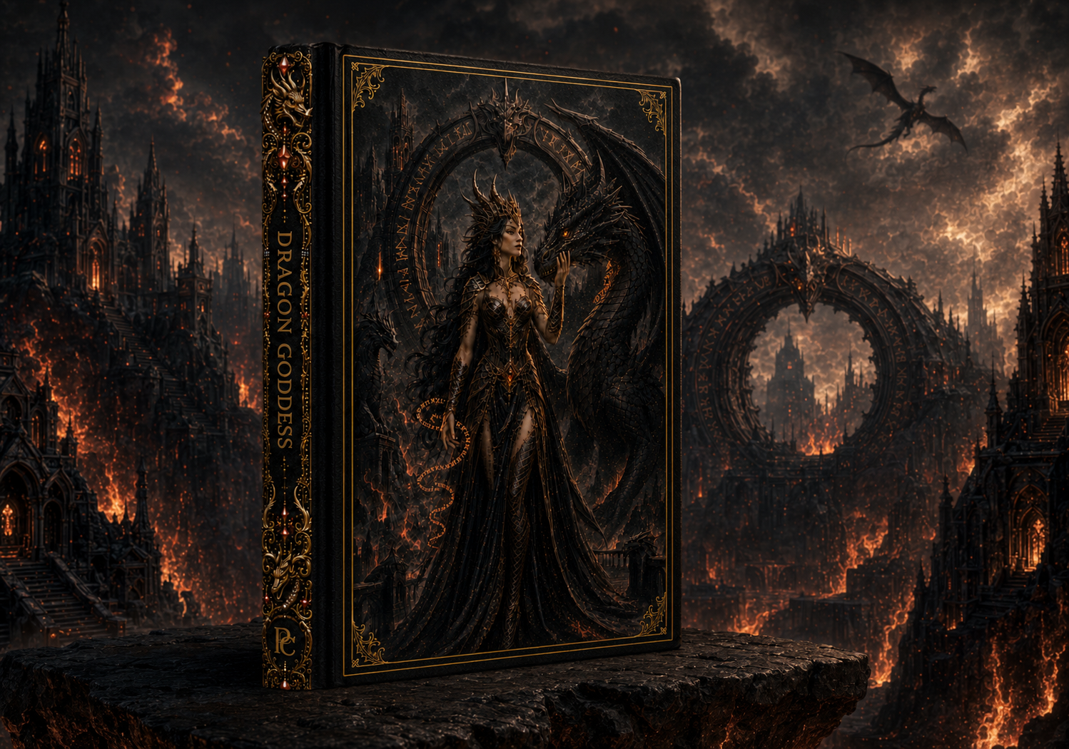 Dragon Goddess Hardcover Journal | Gothic Fantasy Matte Notebook