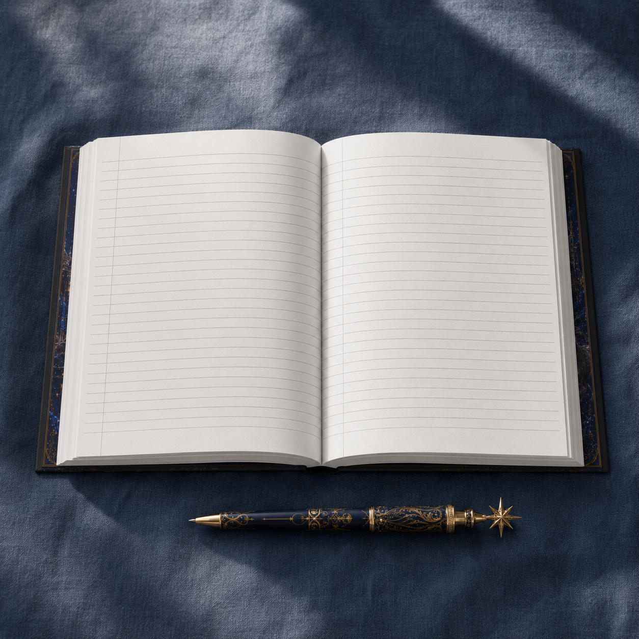 Star Goddess Hardcover Journal — Mystic Starry Night Notebook for Astrology, Dreams & Spiritual Writing