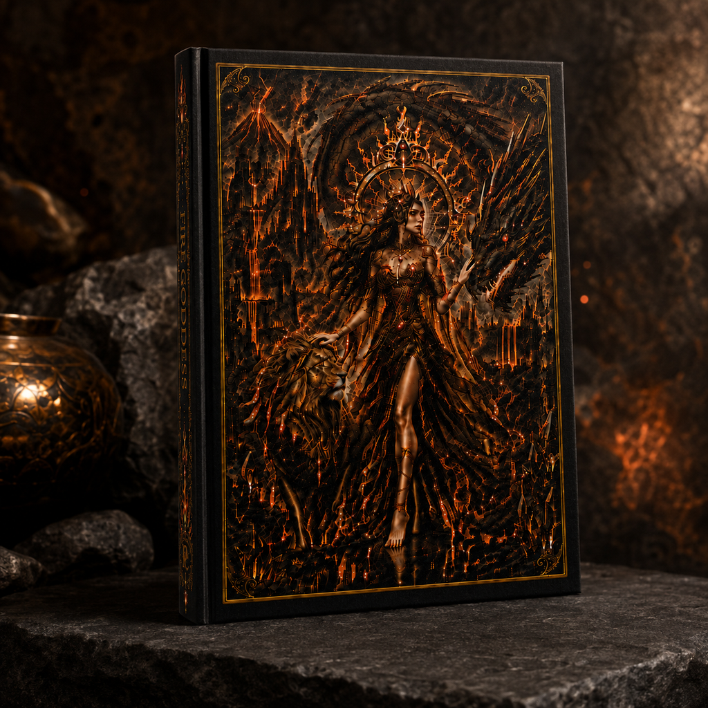 Fire Goddess Hardcover Journal | Gothic Fantasy Grimoire