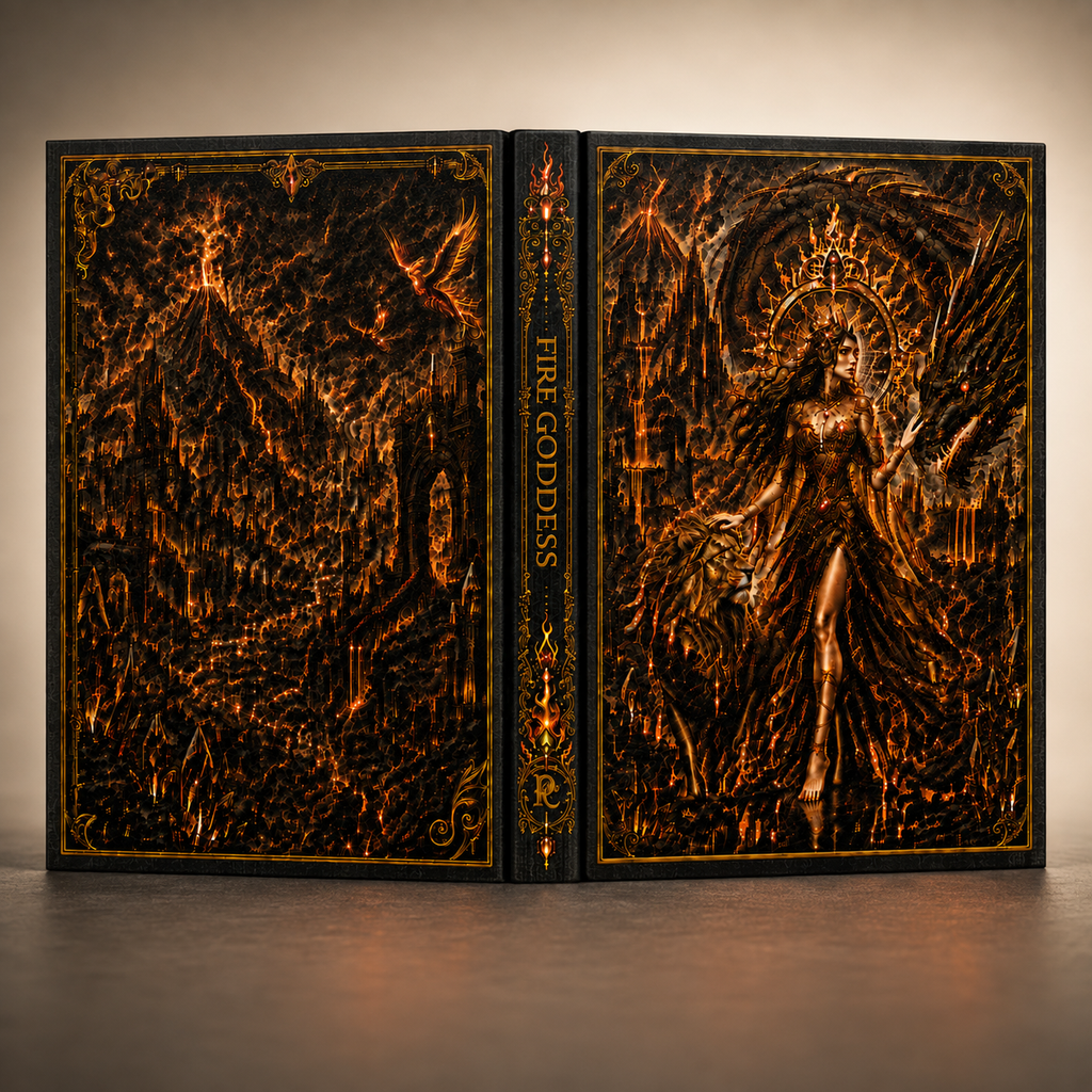 Fire Goddess Hardcover Journal | Gothic Fantasy Grimoire