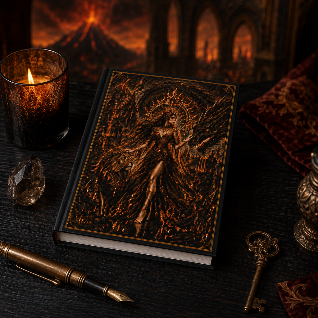 Fire Goddess Hardcover Journal | Gothic Fantasy Grimoire