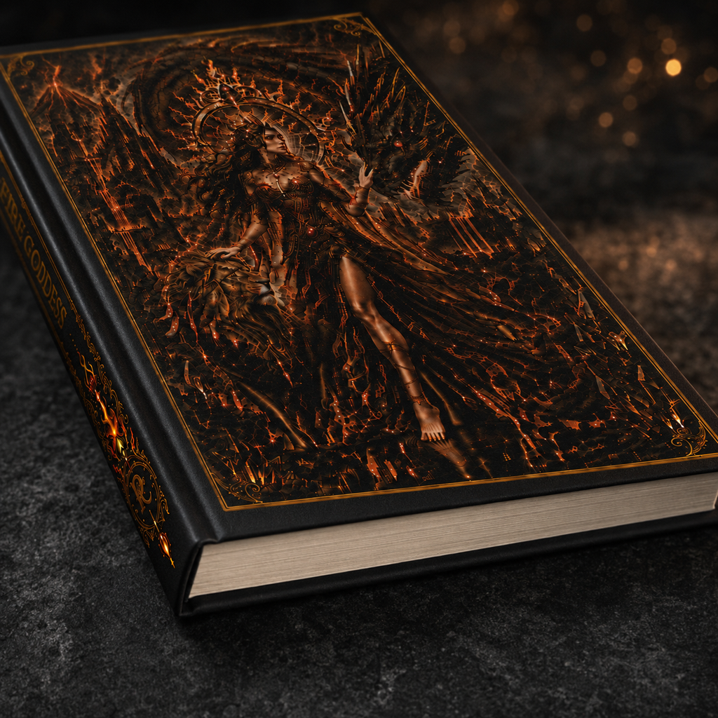 Fire Goddess Hardcover Journal | Gothic Fantasy Grimoire