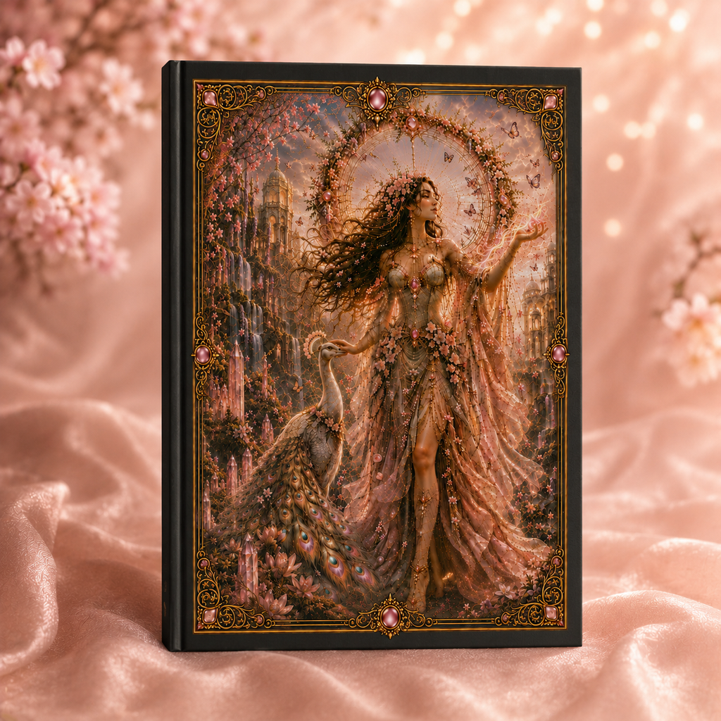 Spring Goddess Hardcover Journal — Enchanted Springtime Fantasy Notebook