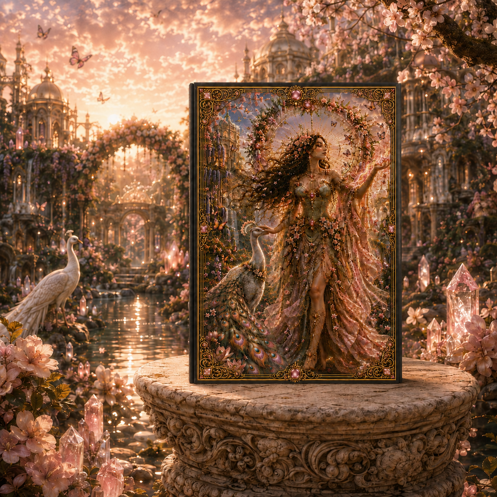 Spring Goddess Hardcover Journal — Enchanted Springtime Fantasy Notebook